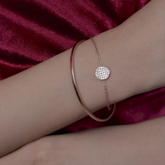 Luxe Linked Dual Chain Circle Bracelet