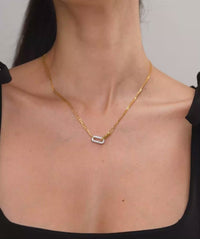 Interlocking Pave Link Necklace
