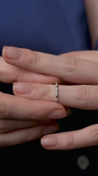 Spaced Half-Eternity Stackable Band