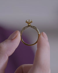 Petal Prong Round Solitaire Ring