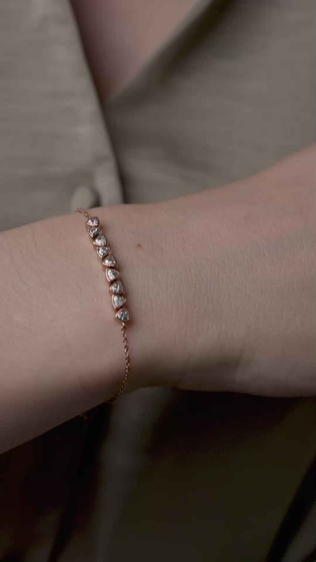 Gleaming Triangle Diamond Bracelet