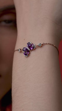 Purple Butterfly Bracelet