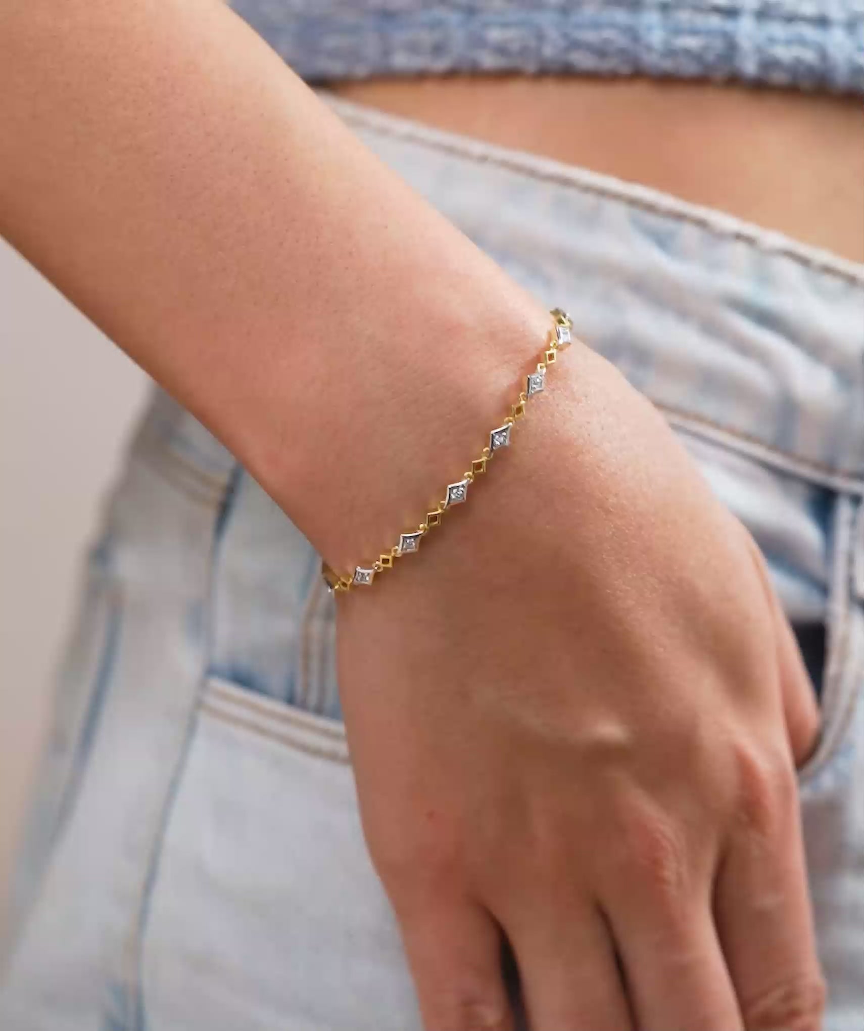 Sparkling Symmetry Bracelet