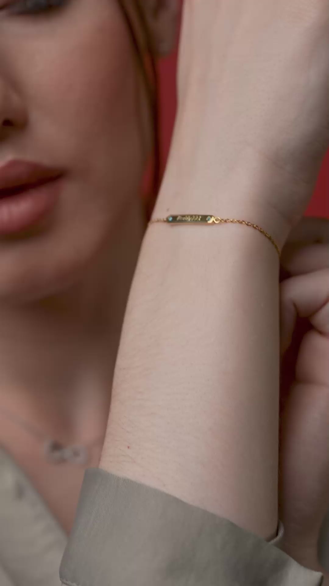 Engraved Name Bar Bracelet