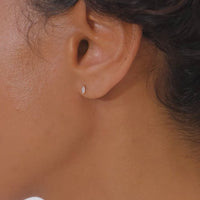 Mini Marquise Solitaire Stud Earrings