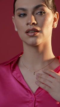Vertical Infinity Pendant Necklace