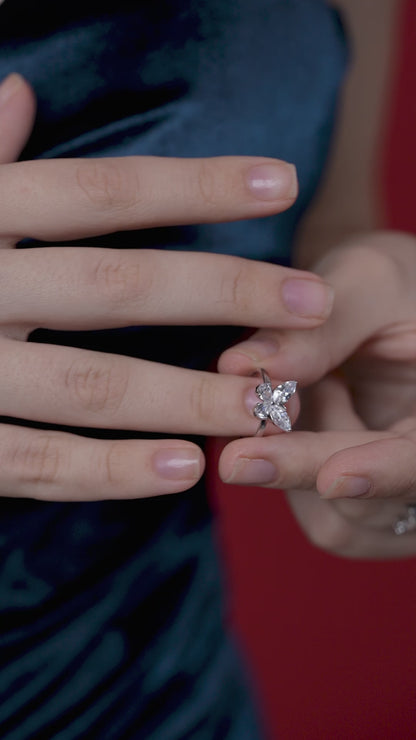 Butterfly-Inspired Diamond Ring