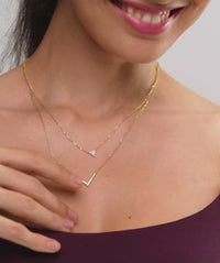 Triangle and Chevron Layered Necklace