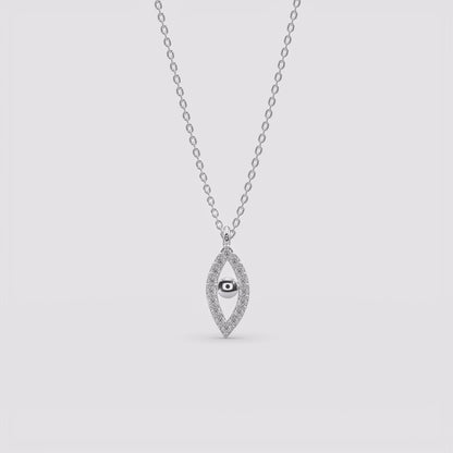 Shimmering Eye Silver Charm