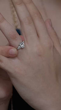 Oval Cluster Statement Ring