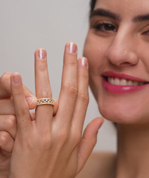 18k Gold Vermeil Sparkle Ring Combo