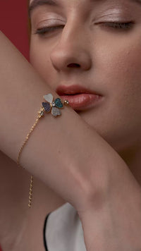 Four-Leaf Clover Heart Bracelet