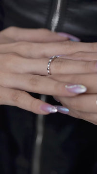 Heart and Sparkle Half Eternity Ring