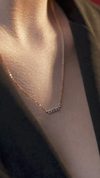 Starry Drop Bar Necklace