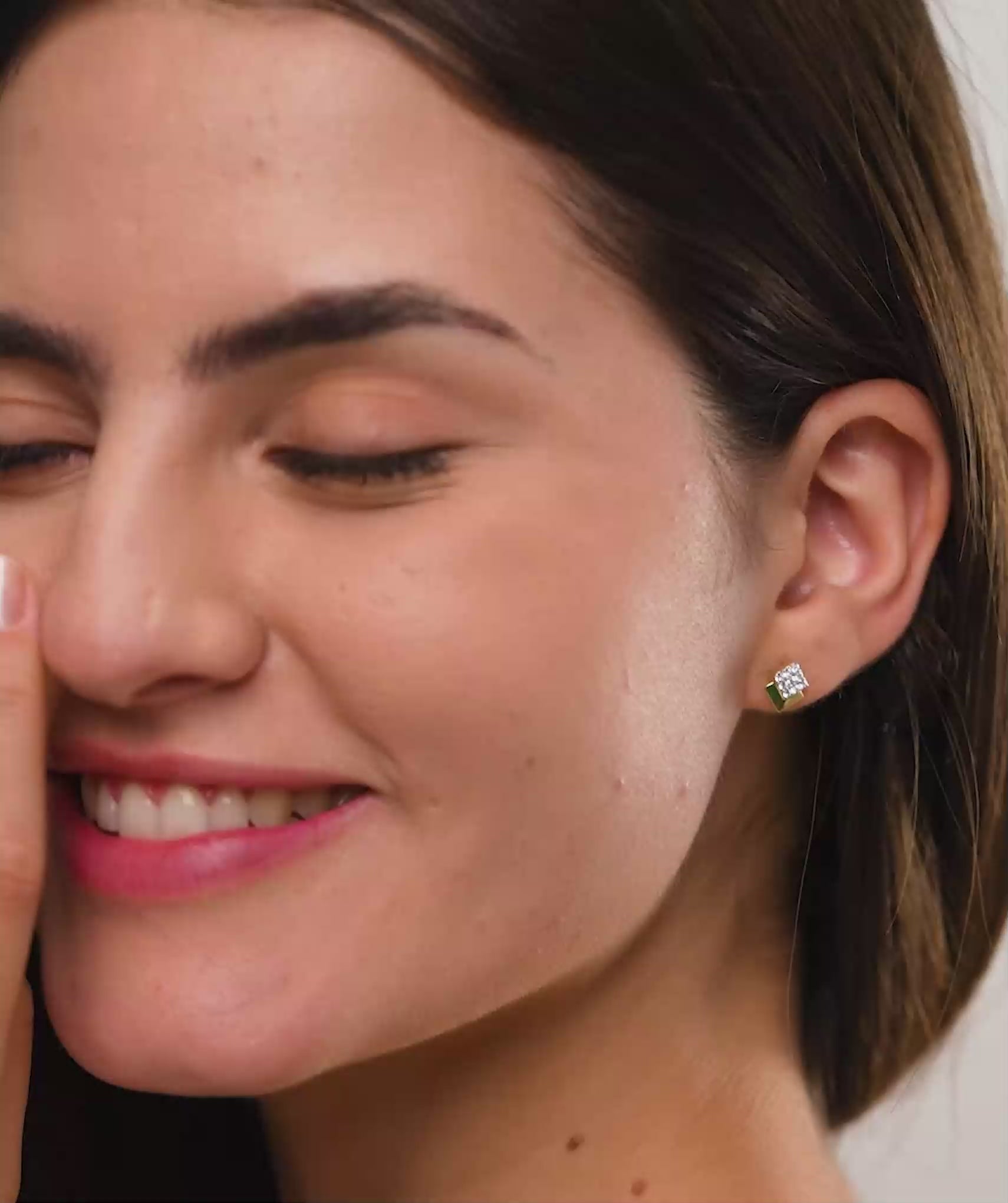 Diamond Sparkle Square Studs