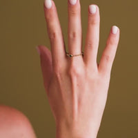Emerald Green Chain Link Ring