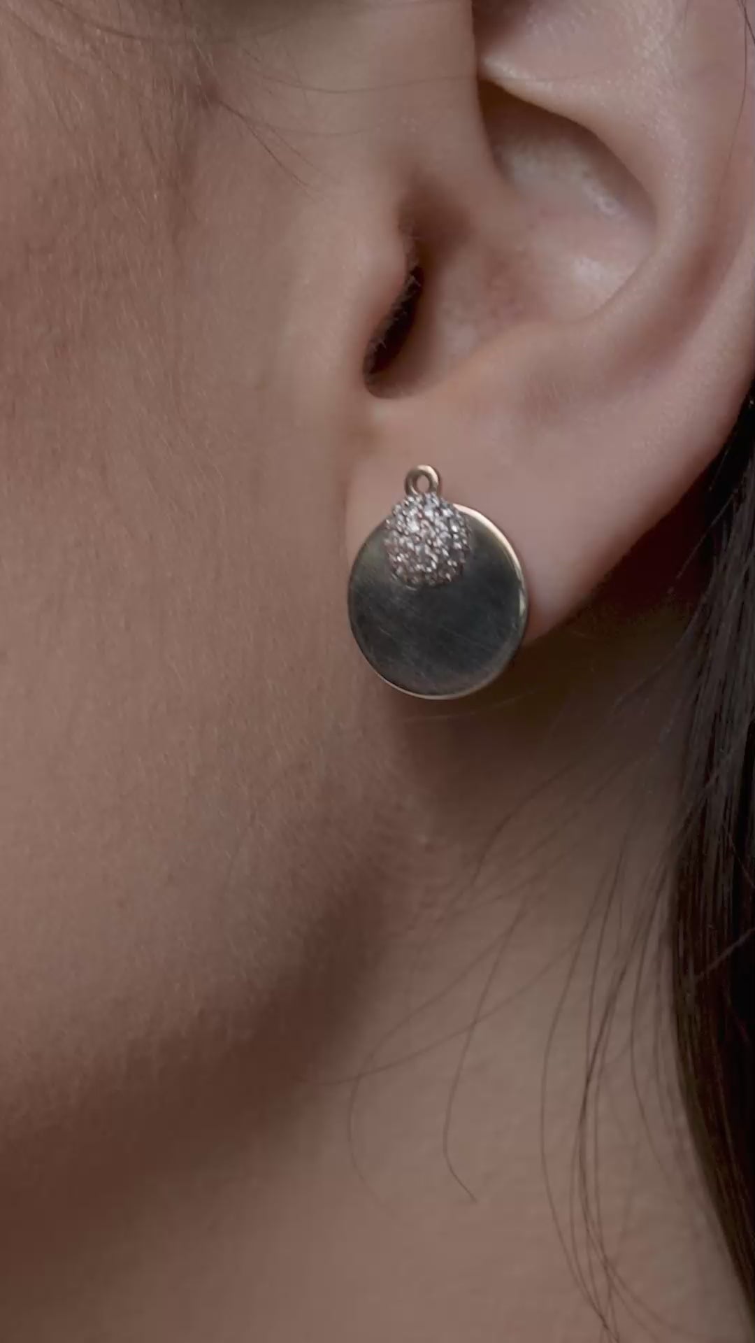 Dome and Disc Jacket Earring