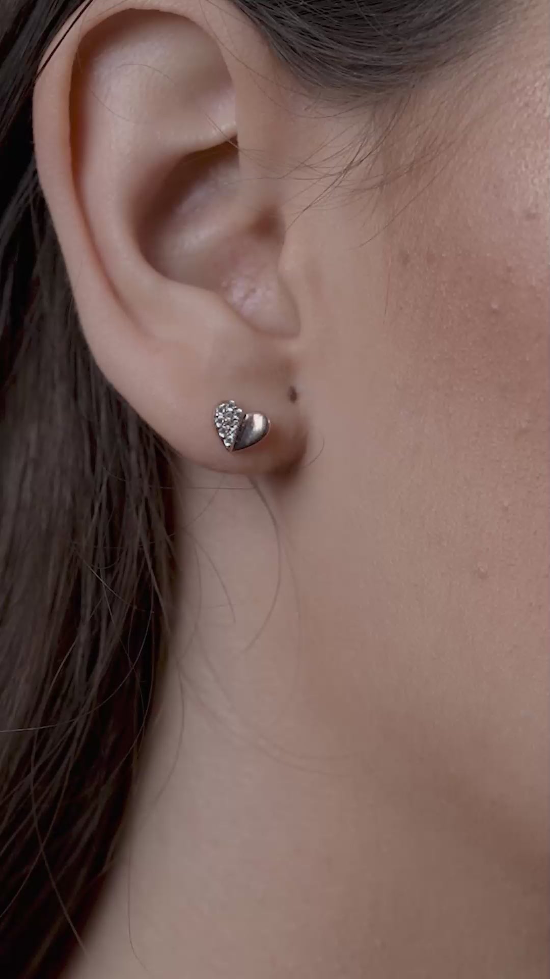 Minimalist Heart Stud