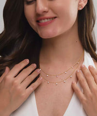 Floating Five-Drop Station Necklace