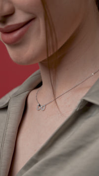 Infinity Heart Accent Necklace