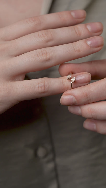 Pear Shape Silver Open Ring