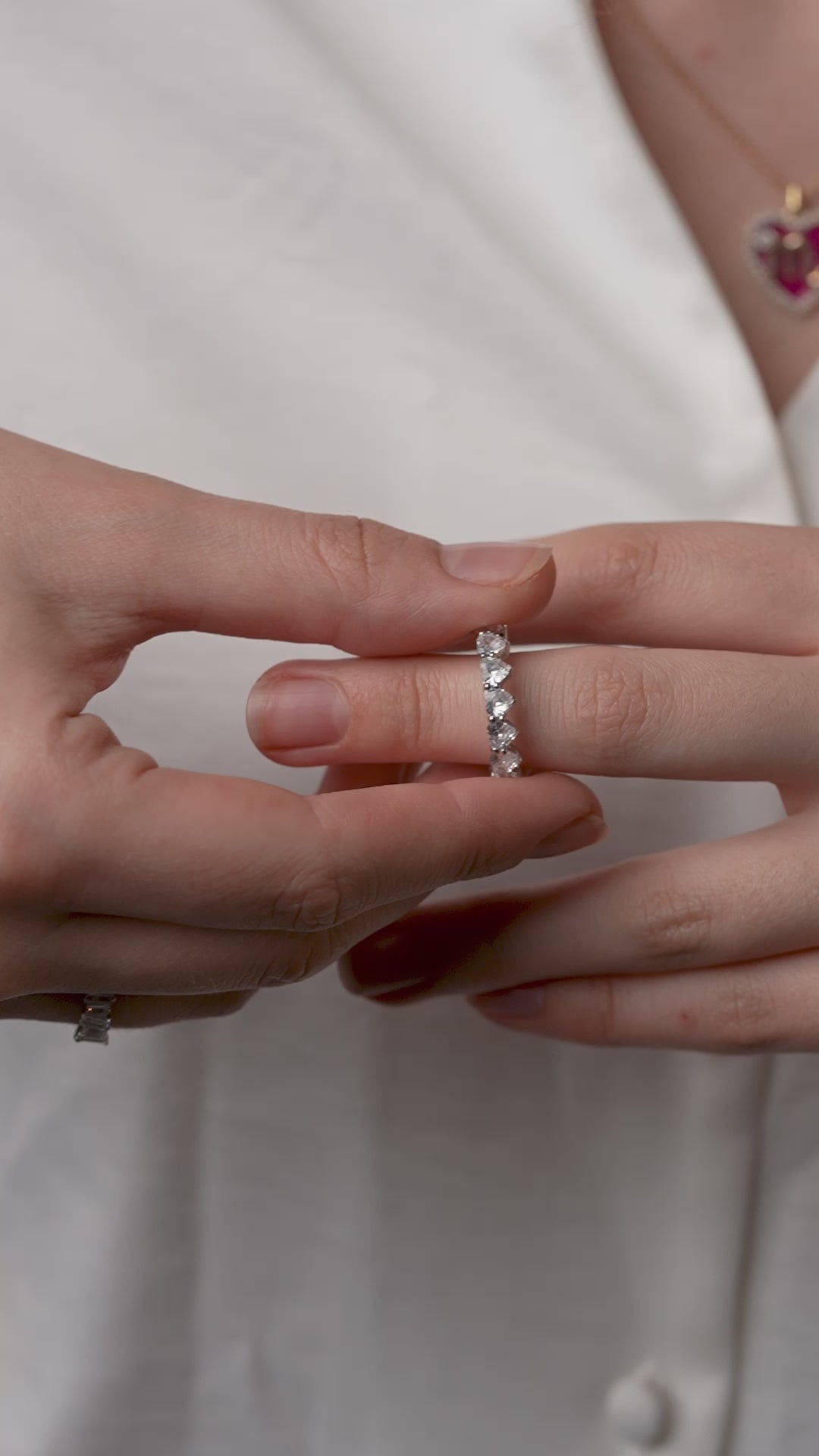 Full Heart Diamond Eternity Ring