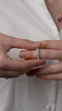 Heart Cut Full Eternity Band Ring